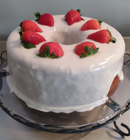 7up Strawberry Pound Cake with Heavy Glaze